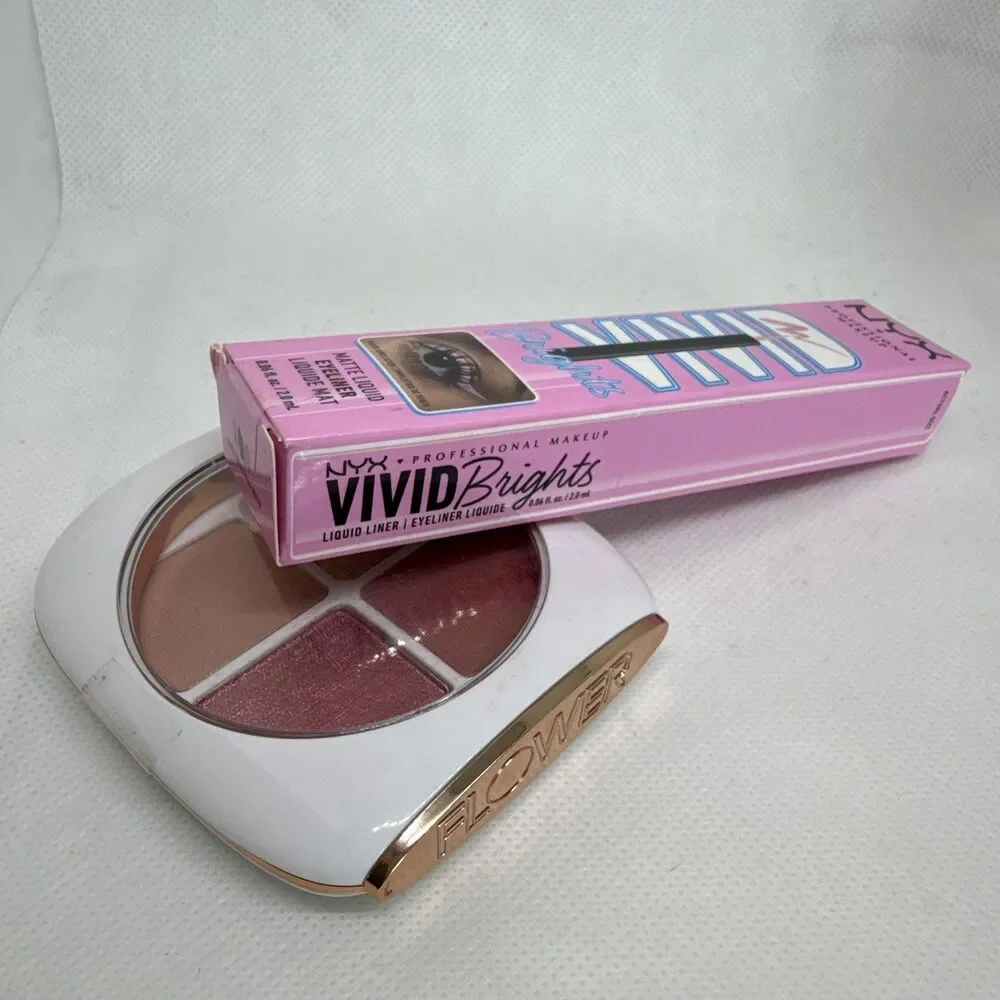 Flower Pot Eye/NYX Vivid Brights Matte Liquid Eyeliner Pink 0.06 fl oz/2.0 mL